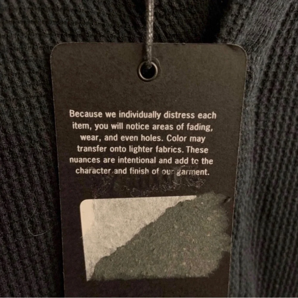 True Religion Black Crewneck Thermal NWT